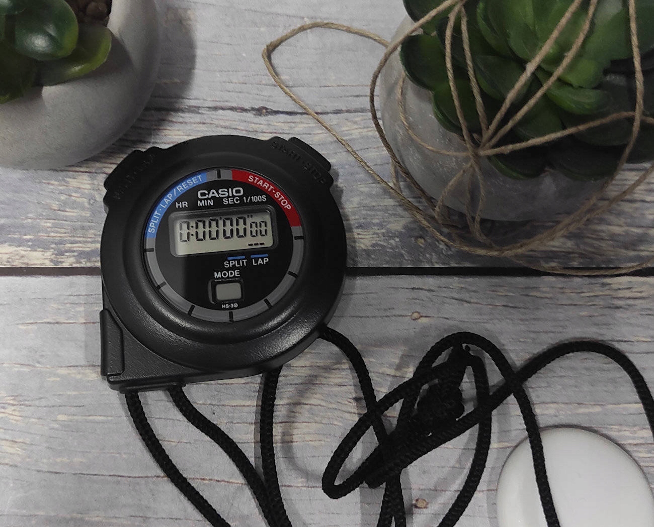 KLASYCZNY PROSTY STOPER CASIO HS-3V-1RET 1/100 10h Szerokość koperty 64 mm