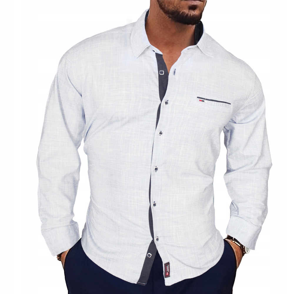 Košile Elegantní Bavlněná Klasická Prodyšná Regular