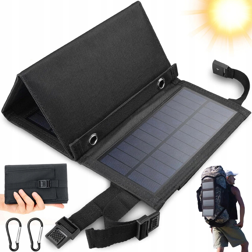 Přenosná Turistická Skládací Solární Podložka 20 W Pro Nabíjení Telefonu