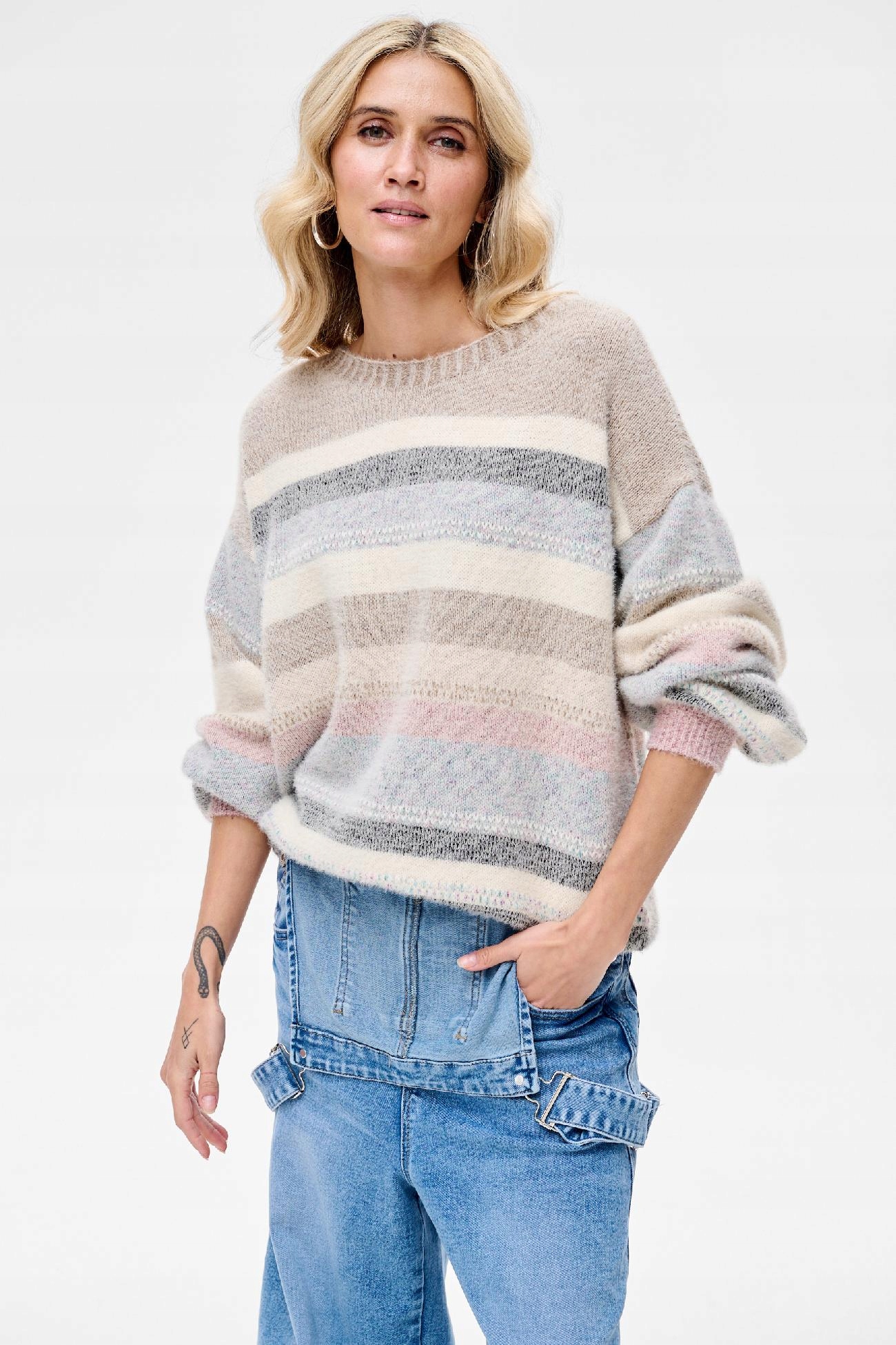 barevný dámský svetr Mimi blue shadow vel. 36/38