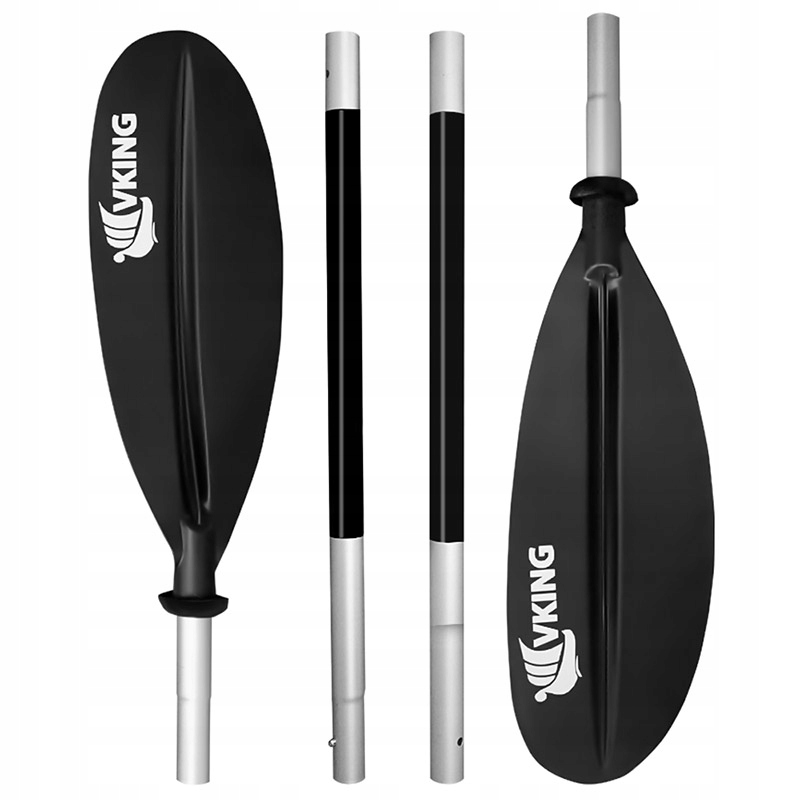 Pádlo packraft kajak skládací čtyřdílné 230 cm nastavitelné Alu lehké