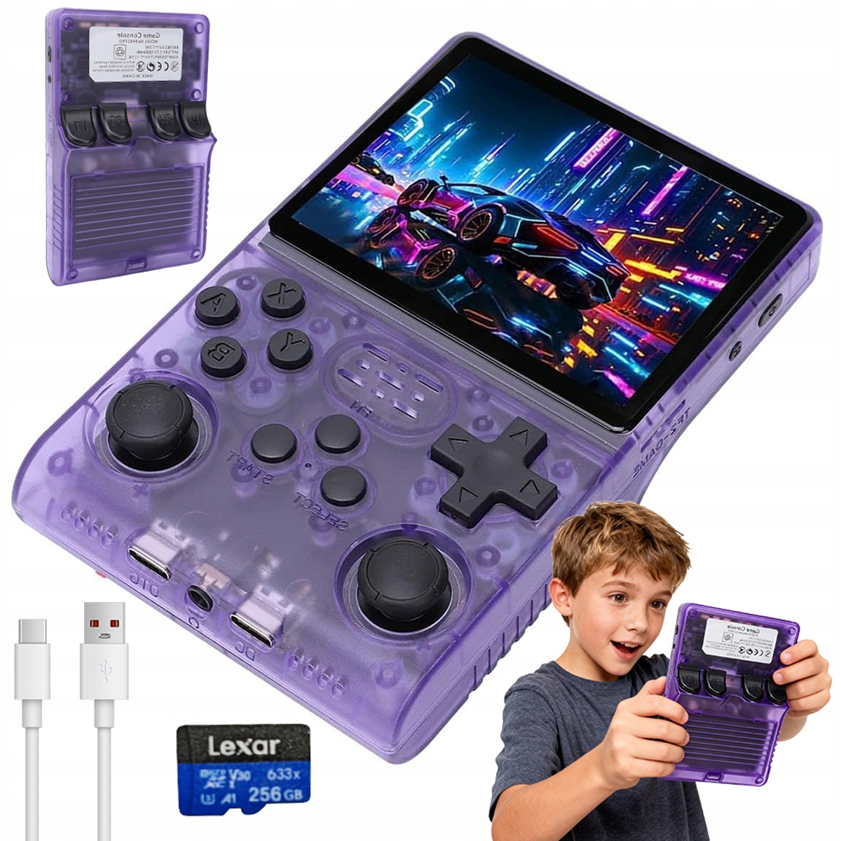 Retro Przenośna Konsola Do Gier 30000+ Gier 3.5" Ips 20 Emulatorów Linux