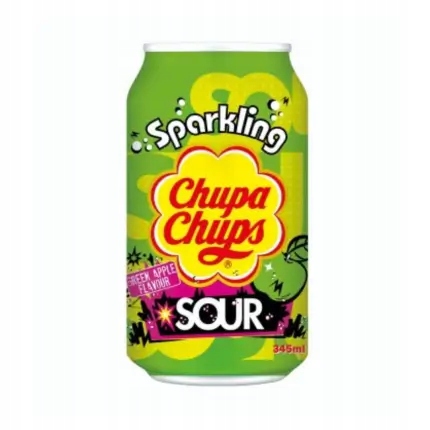 Levně Chupa Chups Kyselé jablko Sycený Nápoj Apple Sour 12 x 345ml