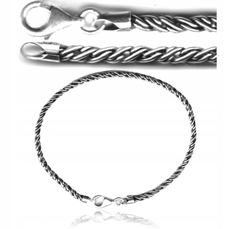 Bransoletka unikatowy splot Torchion torsion 1,1mm