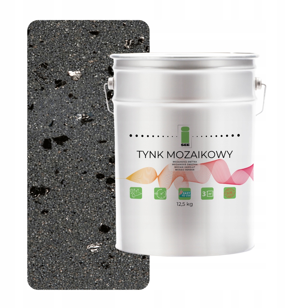 Mozaiková Omítka S Mikou Grafit Marmolit Třída 1 Mozaika 12,5 kg Premium