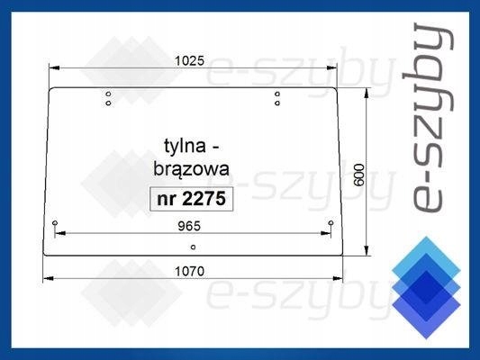 čelní sklo traktor Fiat řady 80 90 94 zadní hnědá