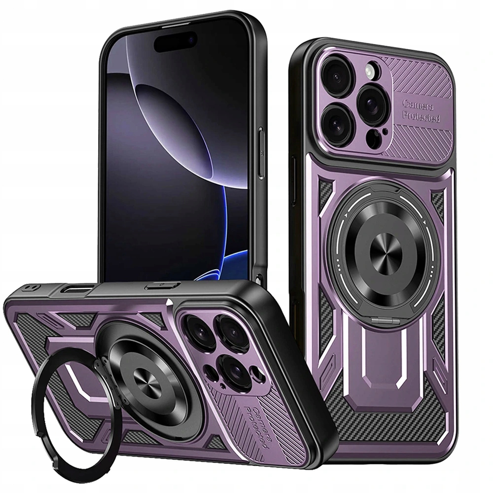 Techsuit Etui RuggedCam do iPhone’a 16 Pro fioletowe