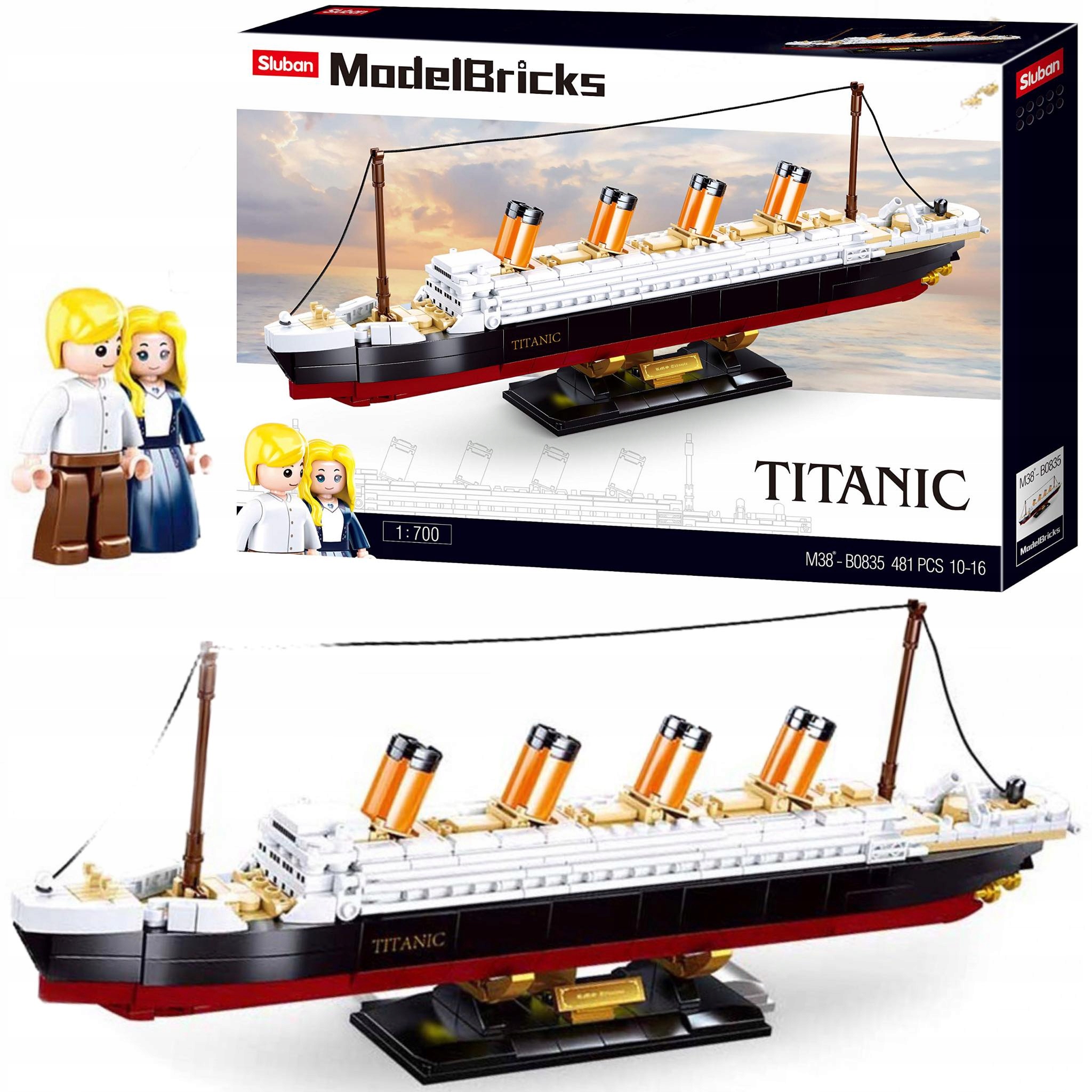Klocki Sluban Model Titanic Statek Tytanic Tytanik 481 Elementów