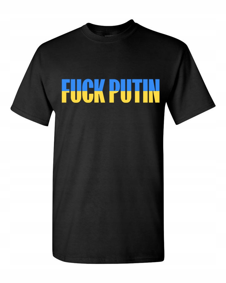 

T-shirt Koszulka Wolna Ukraina Flaga Fuck Putin L