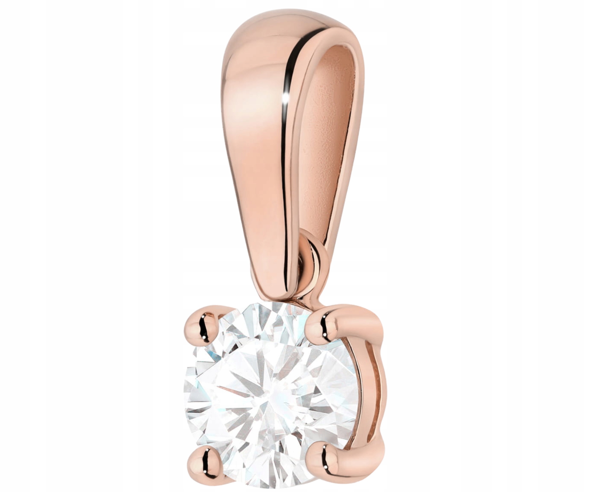 Růžové Zlato, Přívěsek Diamant 0,70 Ct, Minimalistické Šperky Pro Ženy