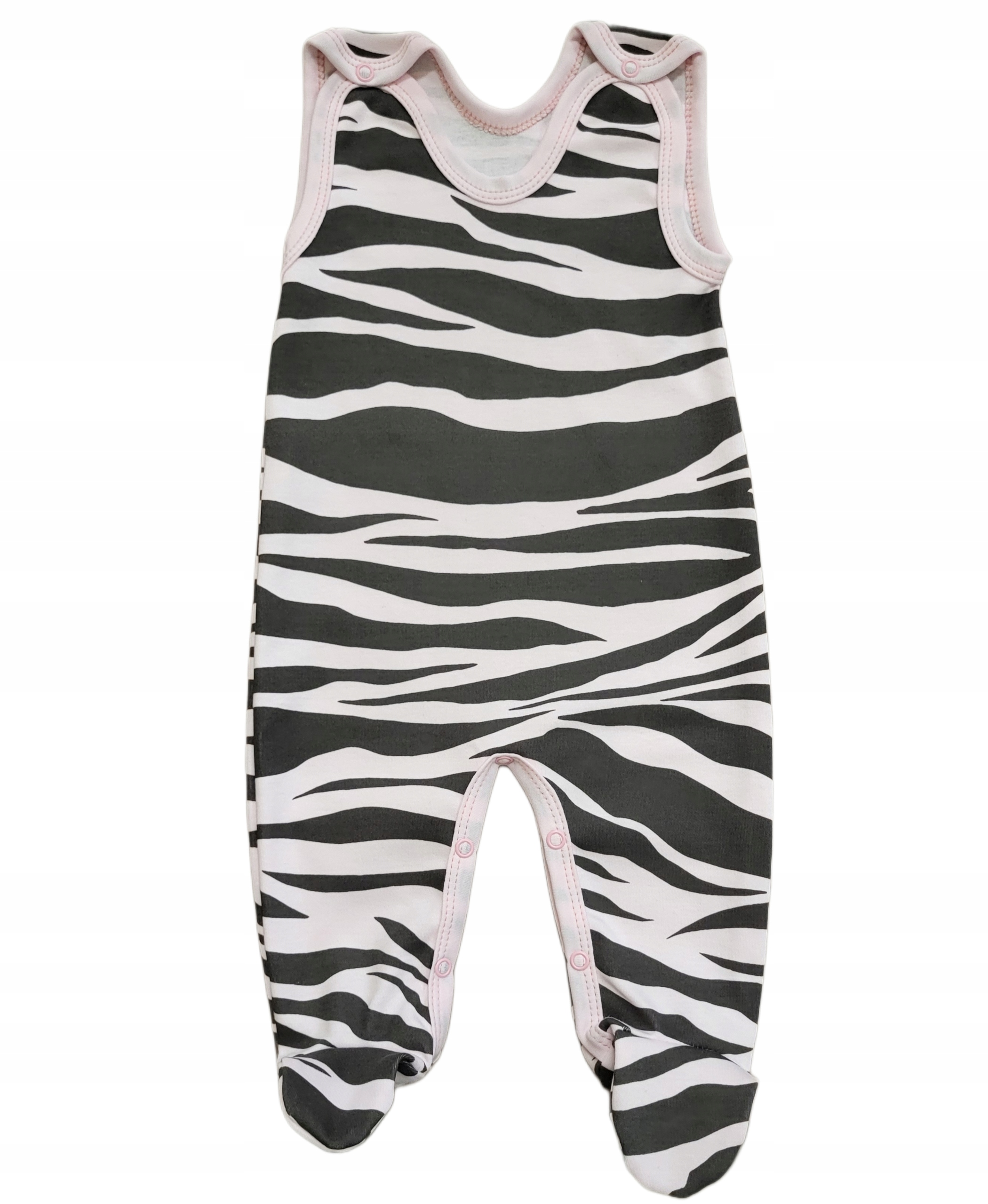 ŚPIOCHY śpioszki ROZPINANE 104 PIŻAMKA dziecięca PAJAC b/r ZEBRA