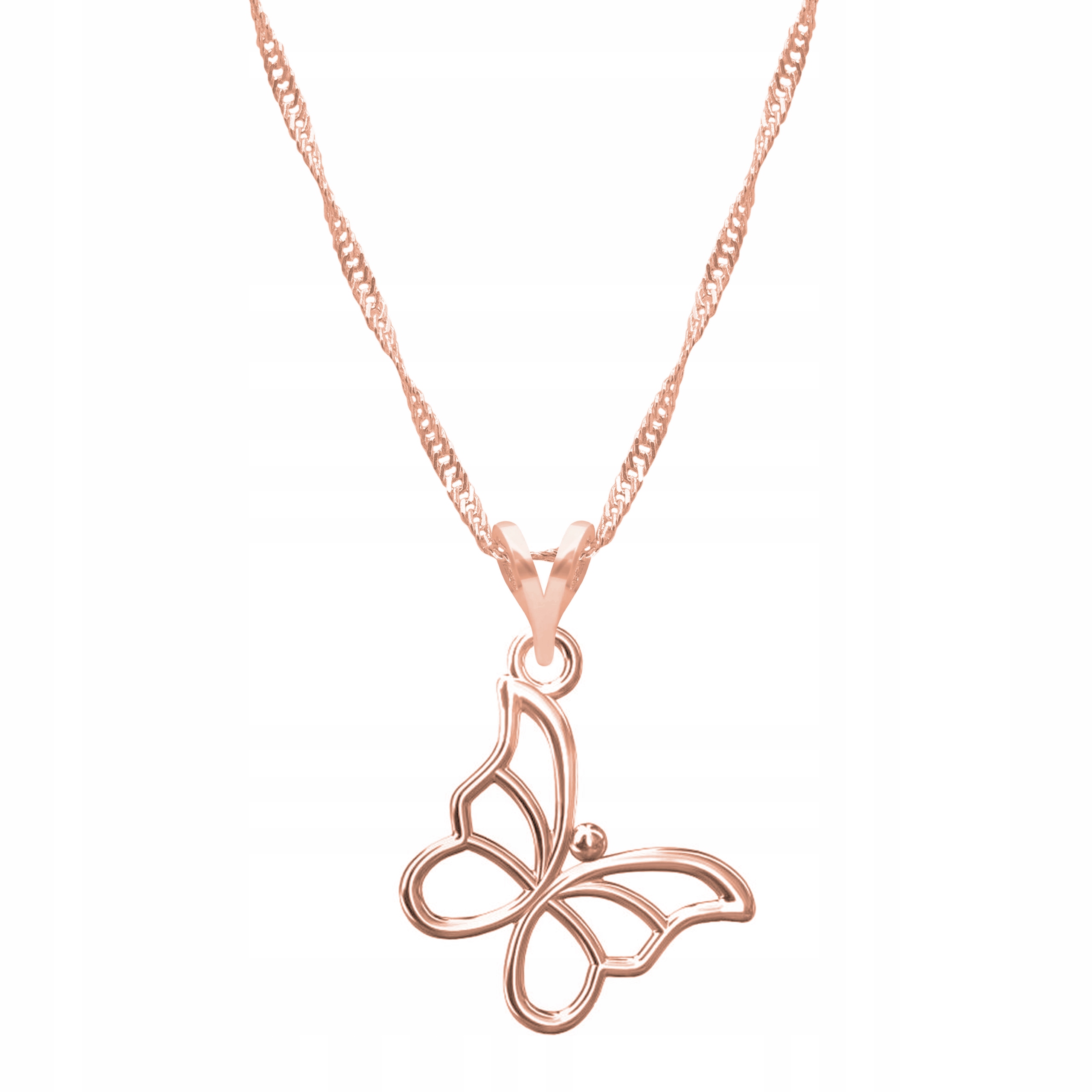 Řetízek zlatý náhrdelník 925 Motýl Hmyz