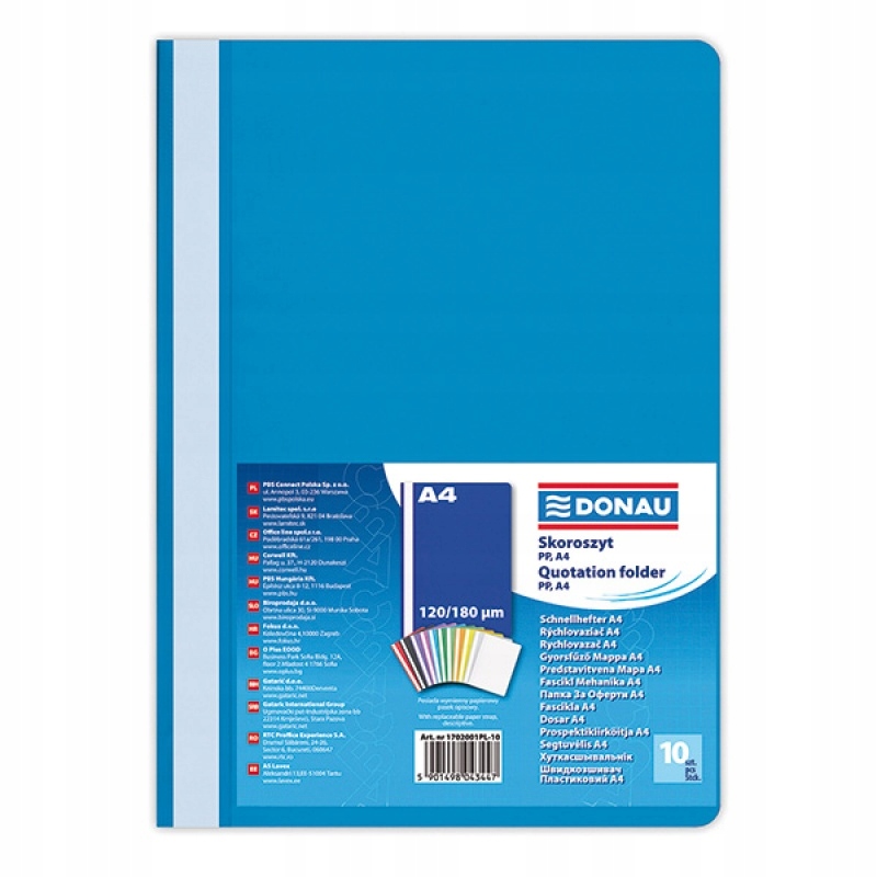 

Skoroszyt Pp A4 standard 120/180mikr 10szt