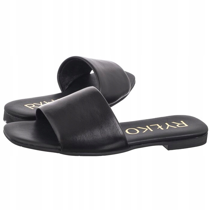 Dámské letní boty Nazouváky Kožené Ryłko Černé 0AGH2_V_ __45