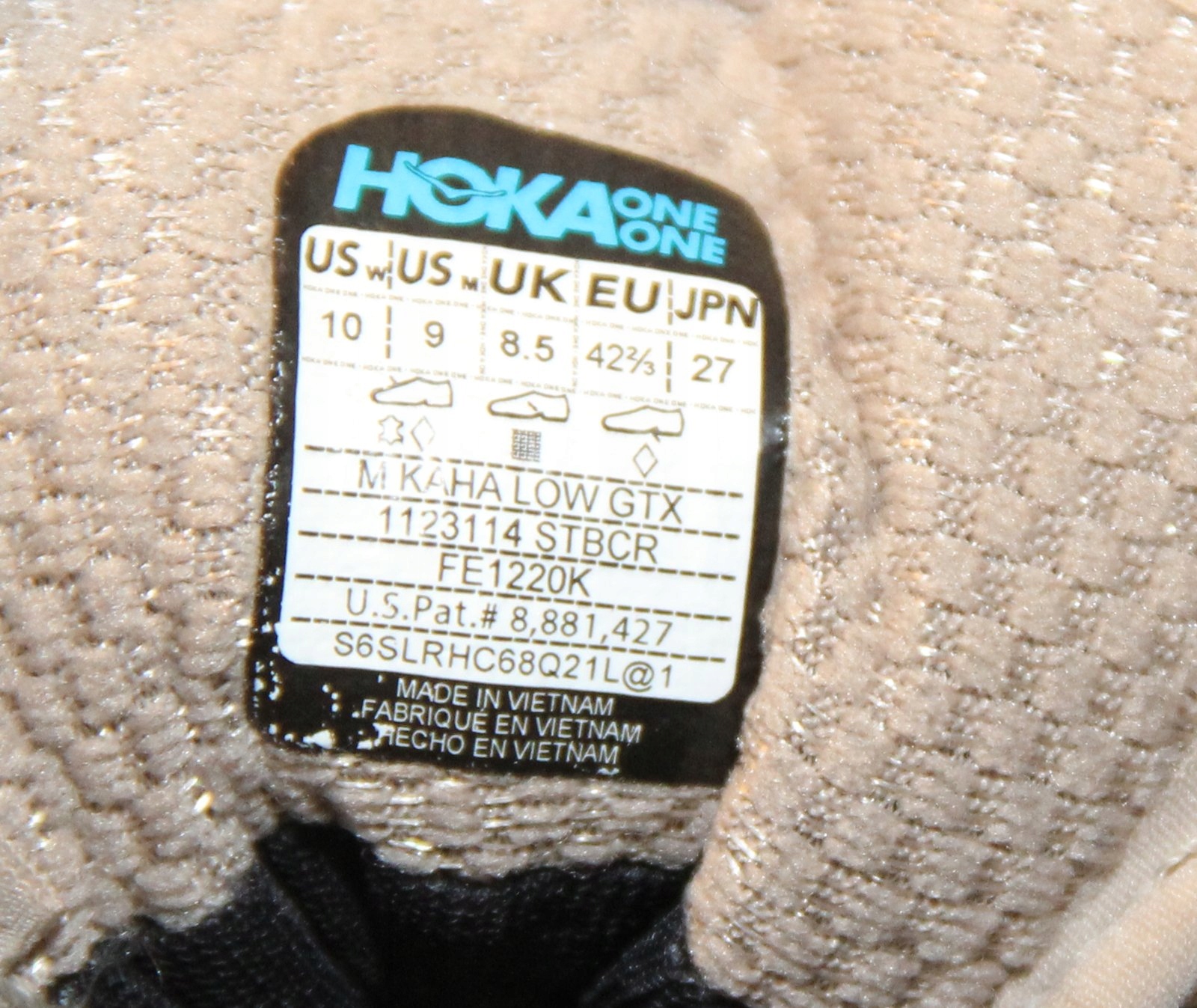 HOKA One One M Kaha Low Gtx 1123114-Stbcr Kolor beżowy