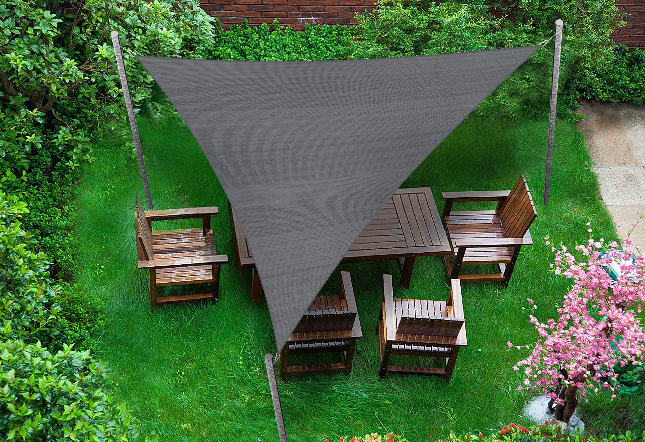 Slnečná Plachta Záhradná Terasová Veľmi Silná Sivá Hdpe 7x7x7