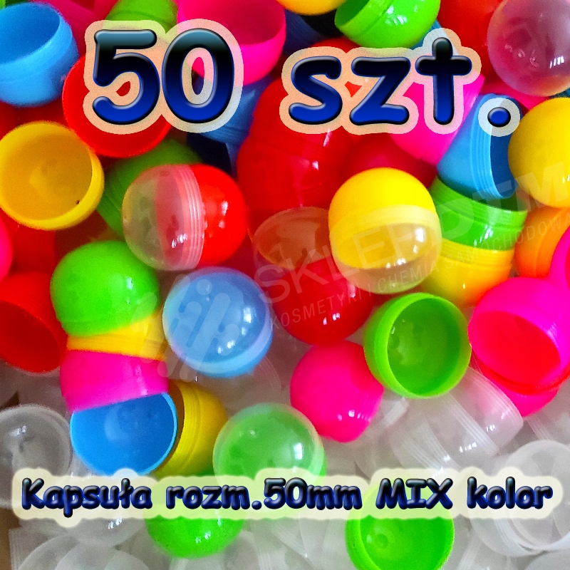 Kapsuła do losowania 50mm MIX Kolor 50 Szt. piłka kulka loteria losowanie