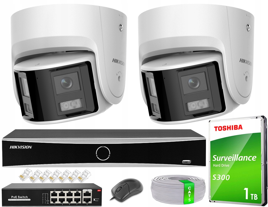 Sada na monitorovanie 8MPx Hikvision Acusense 2x DS-2CD2346G2P-ISU/SL Panorama