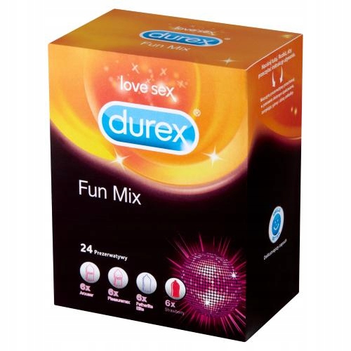 

Durex Fun Mix Prezerwatywy, 24 sztuki