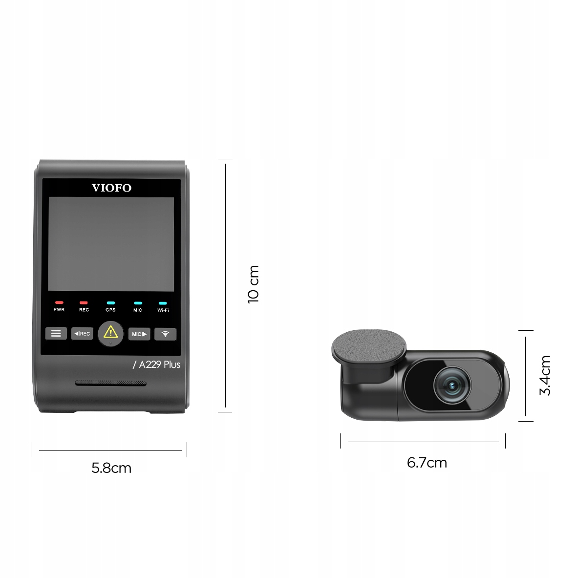 KAMERA SAMOCHODOWA VIOFO A229 PLUS 2CH HDR GPS WIFI POWER SET FULL ZESTAW Model A229 PLUS 2CH-G