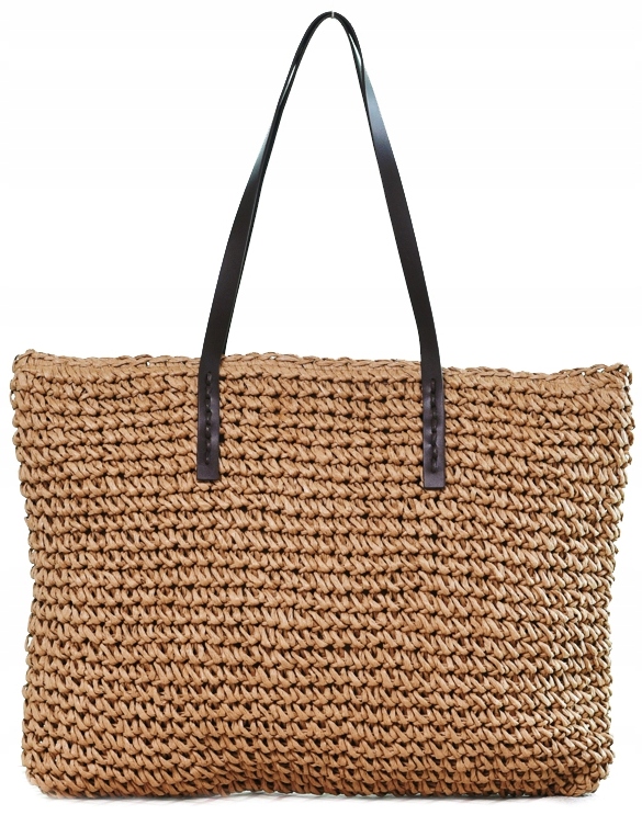 

Torebka Koszyk Worek Brązowa Słoma Shopper Hit