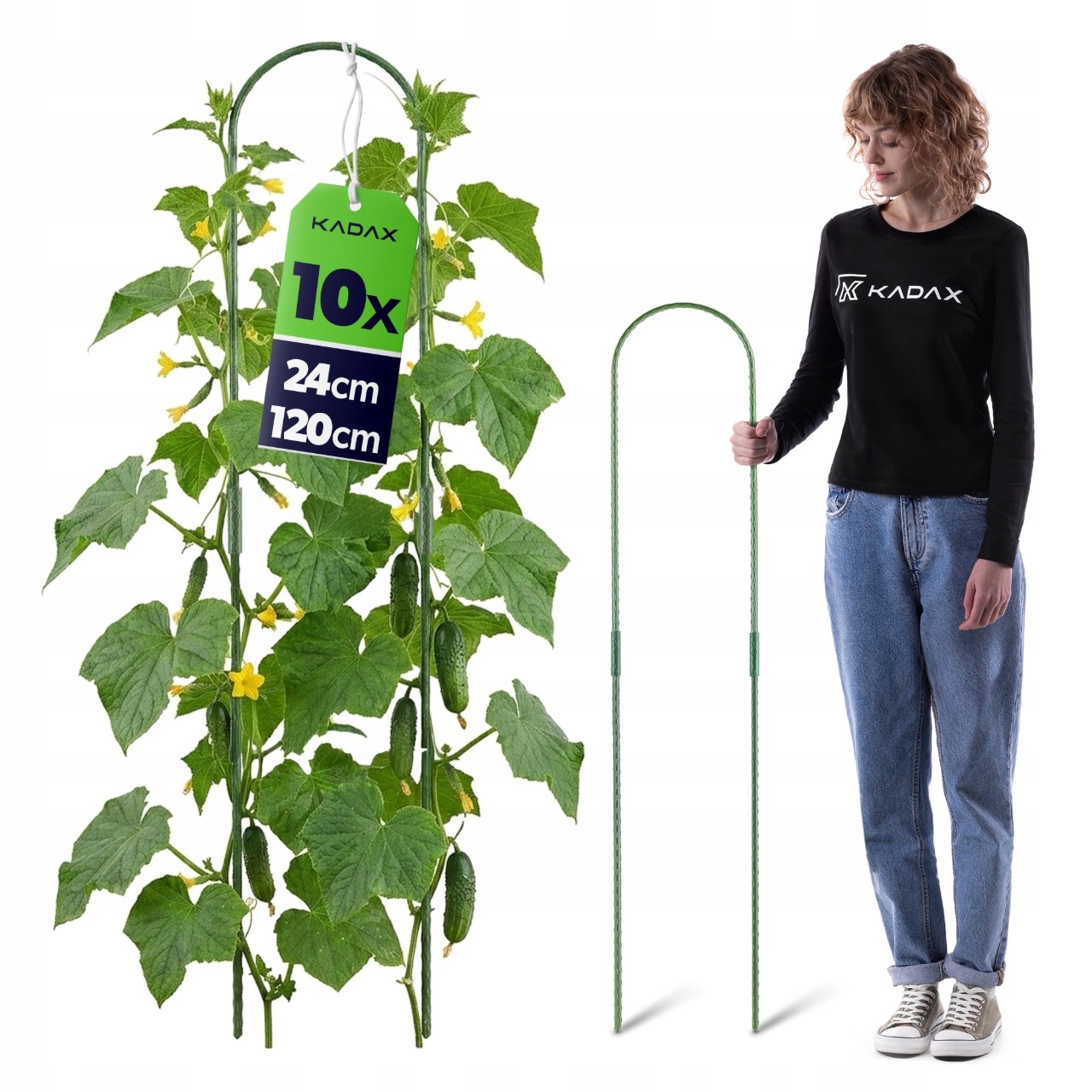 10 SZT PODPORA DO ROŚLIN 120 cm ŁUKOWA OGRODOWA POMIDORÓW KWIATÓW METALOWA
