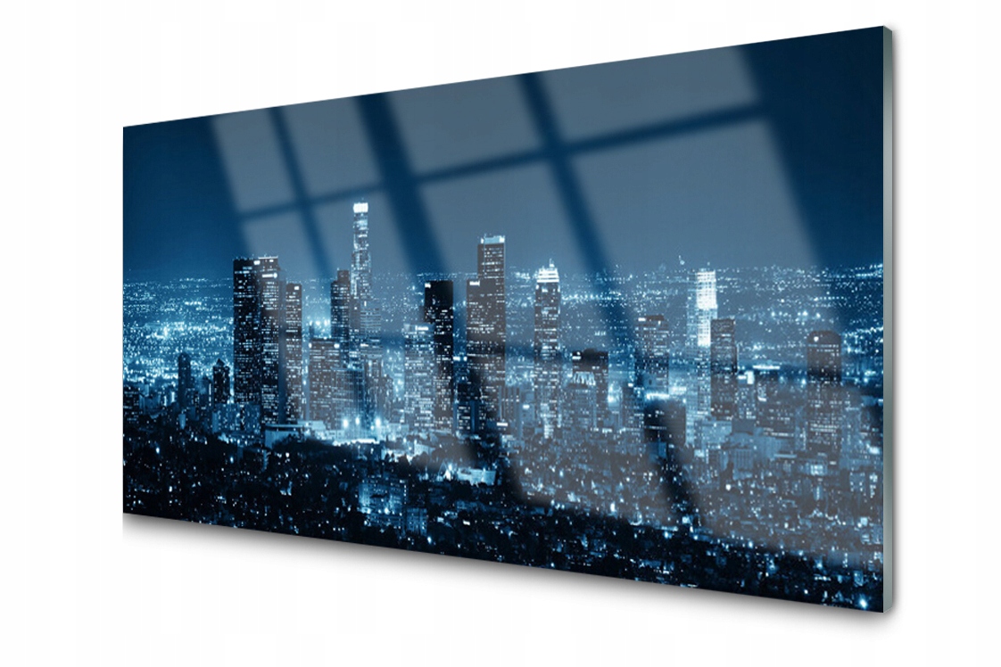 

Panel szklany dekor Miasto Domy 120x60 + Klej