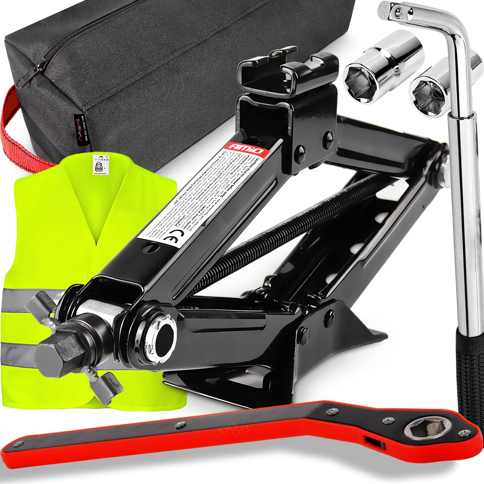 Taška Levák Hever Trapézový 1,5T Klíč Na Kola 17/19/21 Rukavice Kamiz