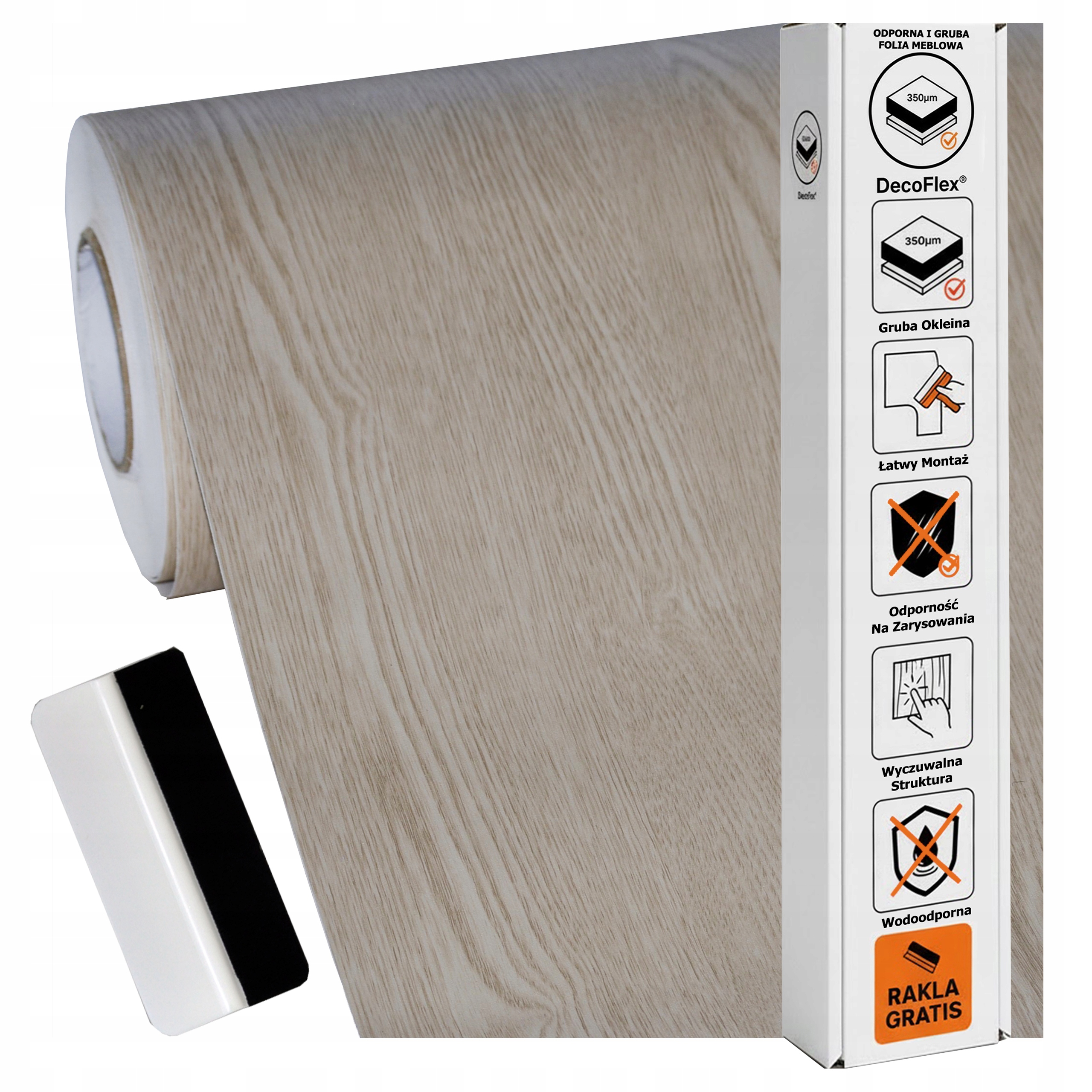 Samolepicí nábytková dýha 122 x 400 cm, deska dveří, silná struktura, dřevo