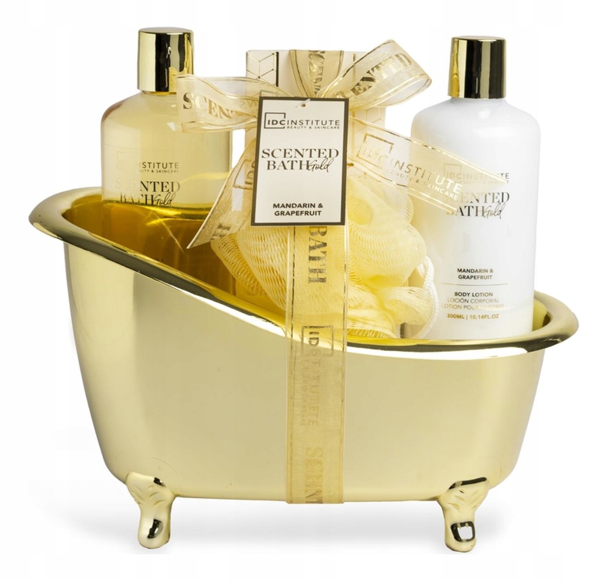 IDC Institute Zestaw do kąpieli Scented Gold Bathtub wanienka 1 szt.