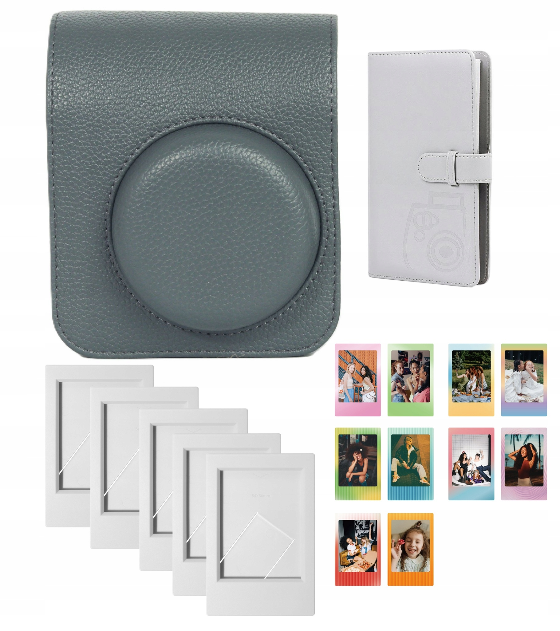 Sada 4v1 Pouzdro Album 96x Rámečky Samolepky pro Fuji Fujifilm Instax Mini 41