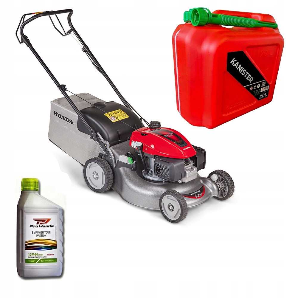 Benzínová kosačka Honda Mulčovanie Pohon 46 cm Kanister Olej Prehľad
