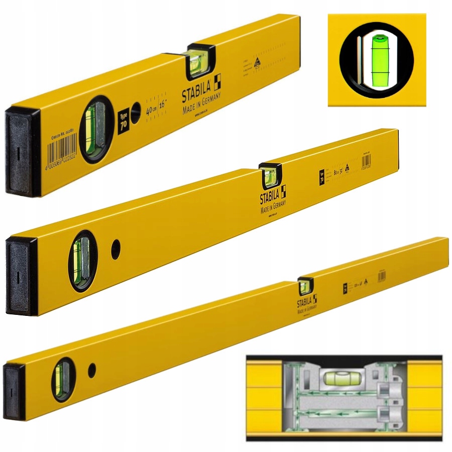 

Poziomica 40, 80, 120cm libella Typ 70 Stabila