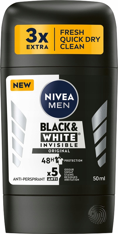 

Antyperspirant męski Nivea Men Black White sztyft