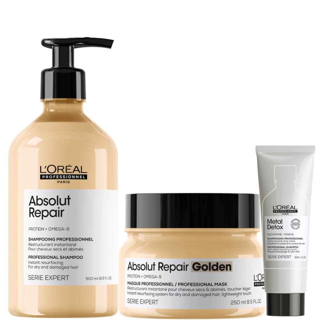 Loreal Absolut Repair regenerujący szampon, maska do włosów zniszczonych