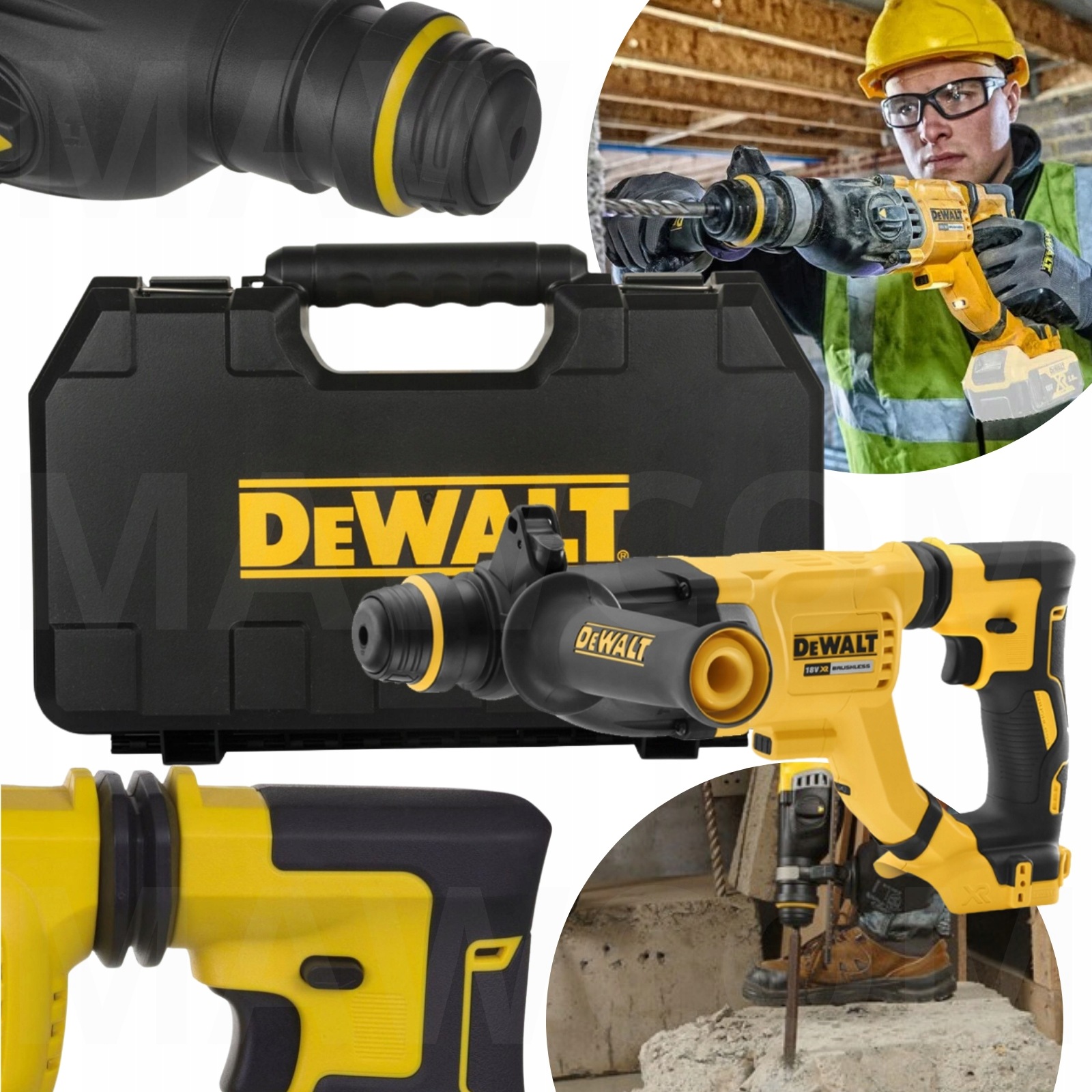 Dewalt Akumulatorowa Młotowiertarka Bezszczotkowa 18V 3J Sds+ DCH263NK