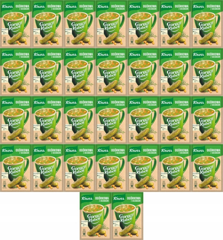 Knorr Gorący Kubek Ogórkowa z Grzankami 13 g x80