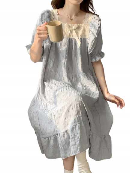 Modrá Košile Noční Pro Velkou Princeznu, Dívčí Volánkový Styl, Velikost XL