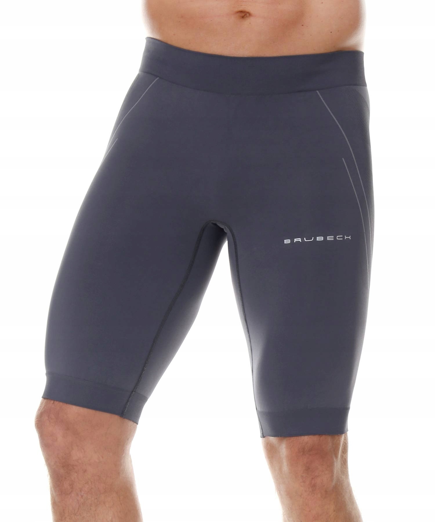 Spodenki Do Biegania 1/2 Brubeck Running Force Szary S