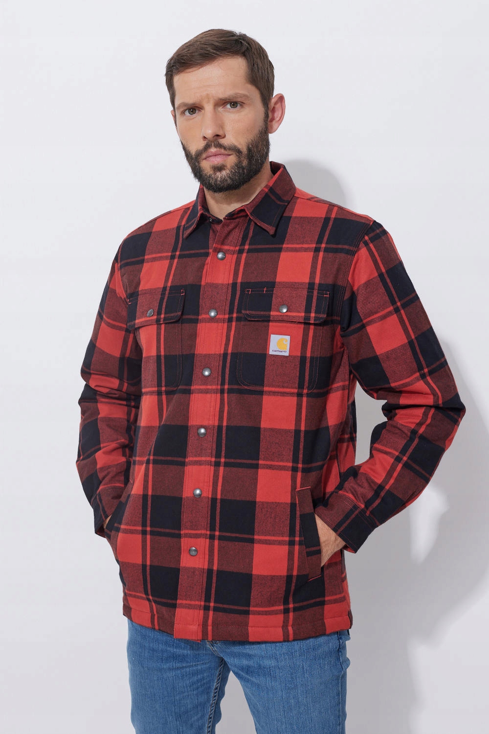 Svrchní košile Carhartt Heav Flannel Red