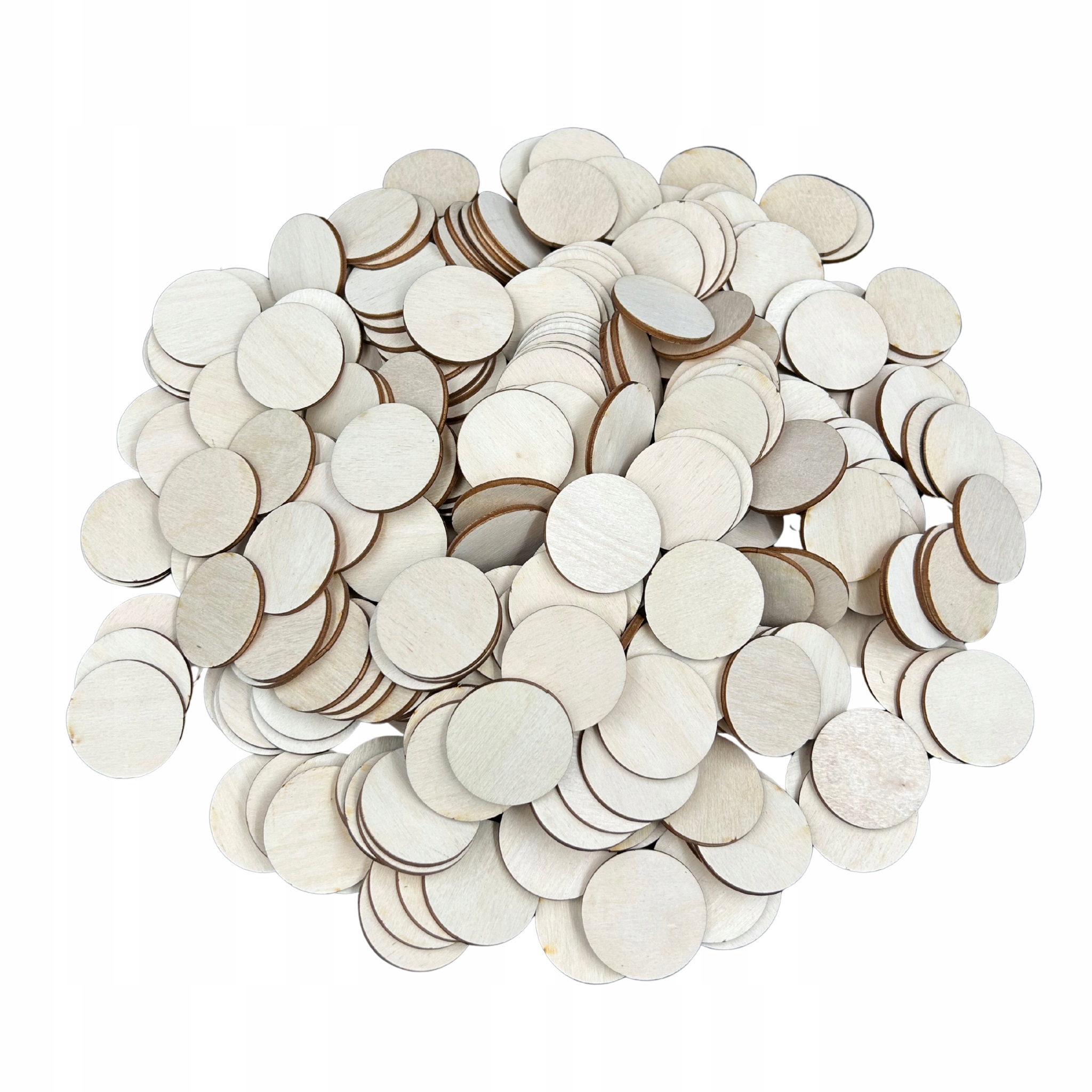 Dřevěná kolečka 4 cm, 300 ks pro zdobení z překližky, tloušťka 3 mm