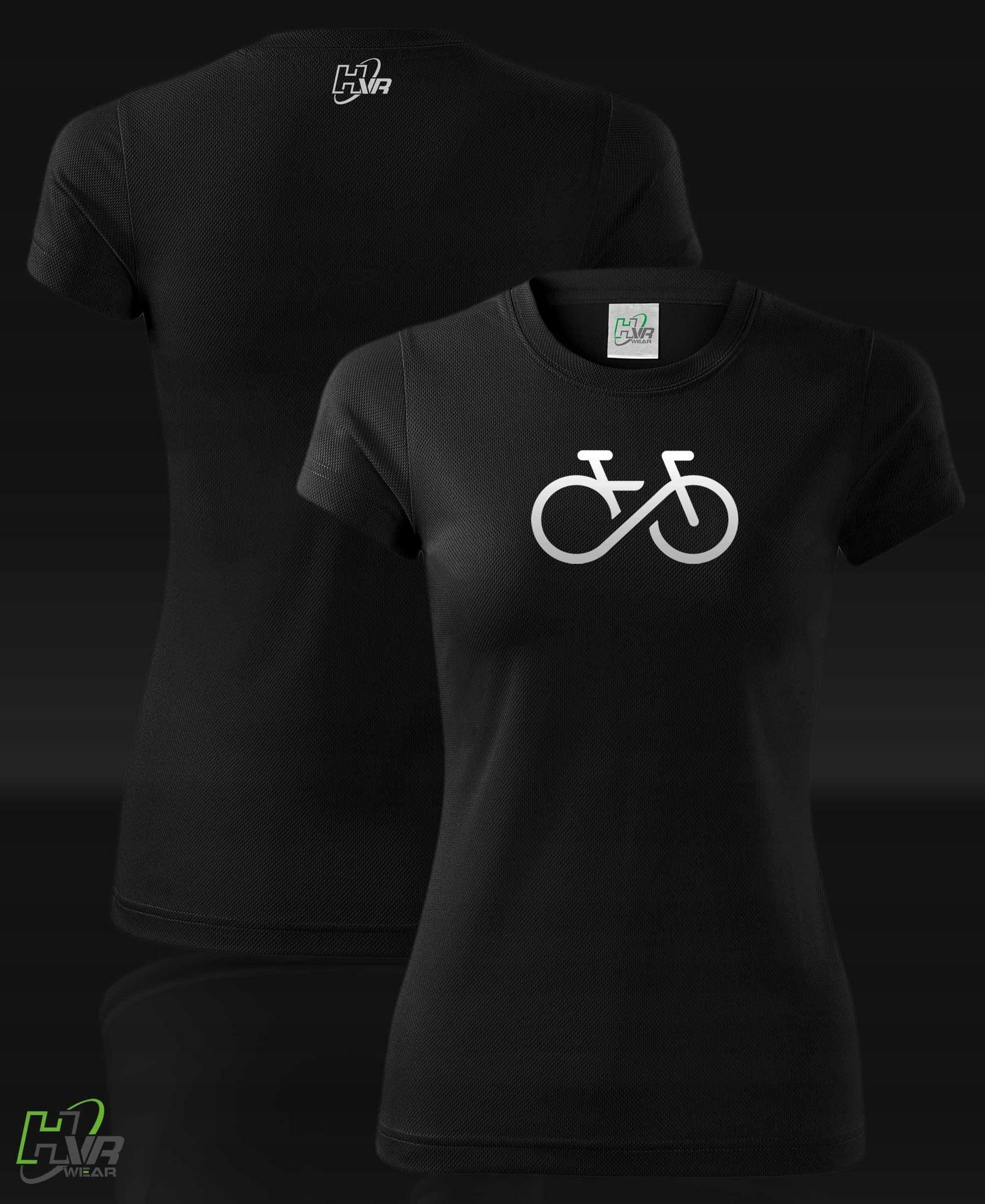 Techniczny T-shirt damski nadruk odblaskowy ROWER Rozmiar M