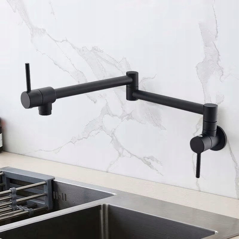Krunn Pot Filler nástenná kuchynská batéria Potfiller potfiler Čierny Mat