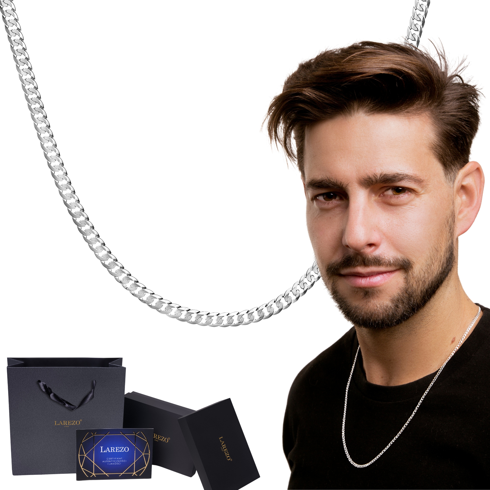 Plný Stříbrný Řetízek Pánský Pancíř 50 cm kovaný silný 3,2 mm Stříbro 925