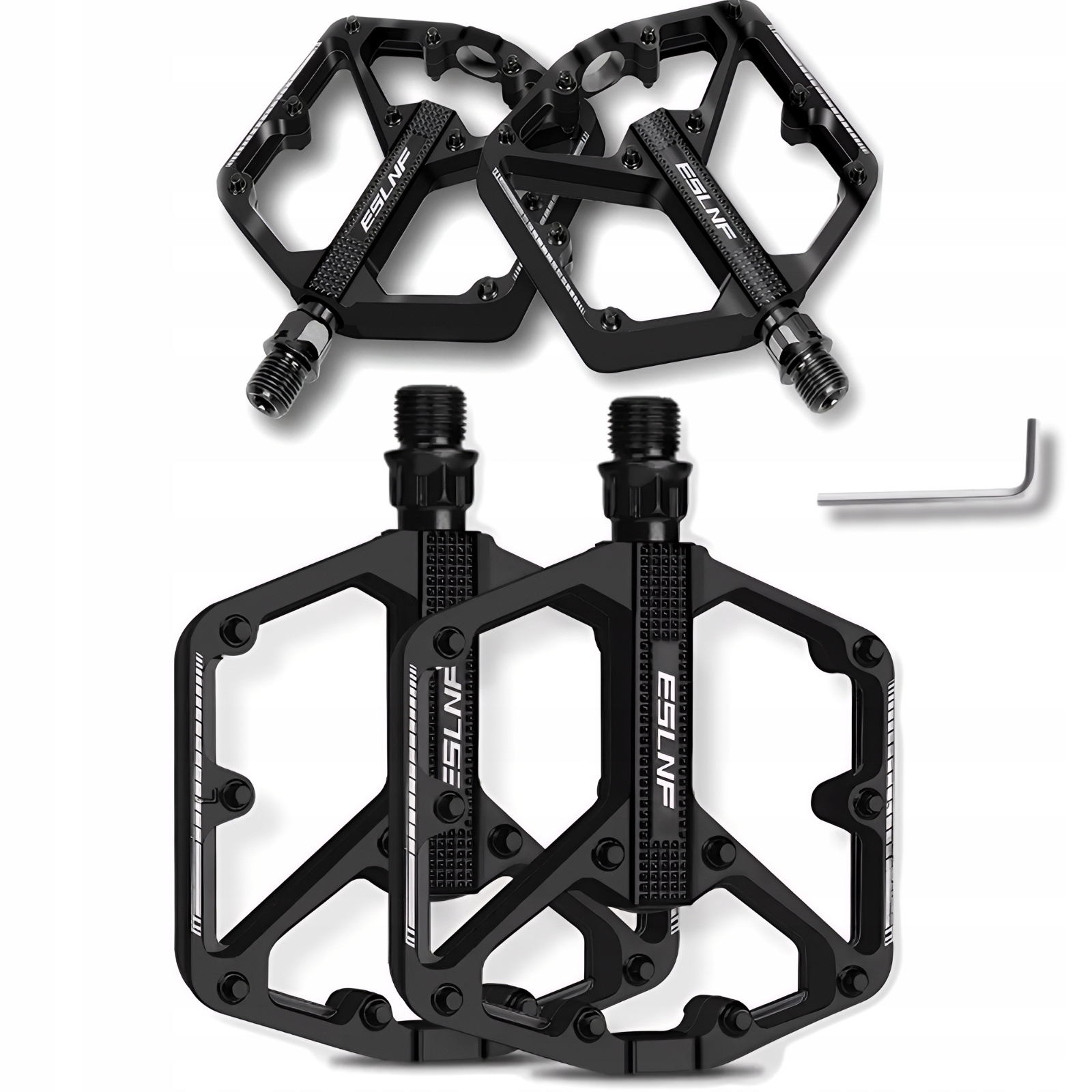 Pedały Rowerowe Platformowe z Aluminium Ultra Lekkie 375g 4-ŁOŻYSKA Mtb