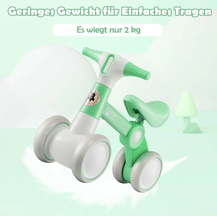 Rowerek biegowy dla dzieci 1-3 lata Kolor Zielony