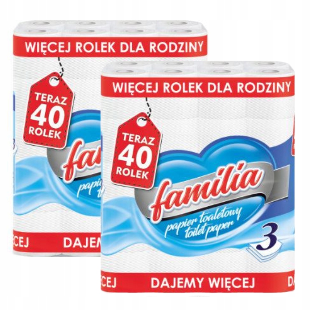 Papier Toaletowy Familia 3 Warstwy 40 Rolek x 2