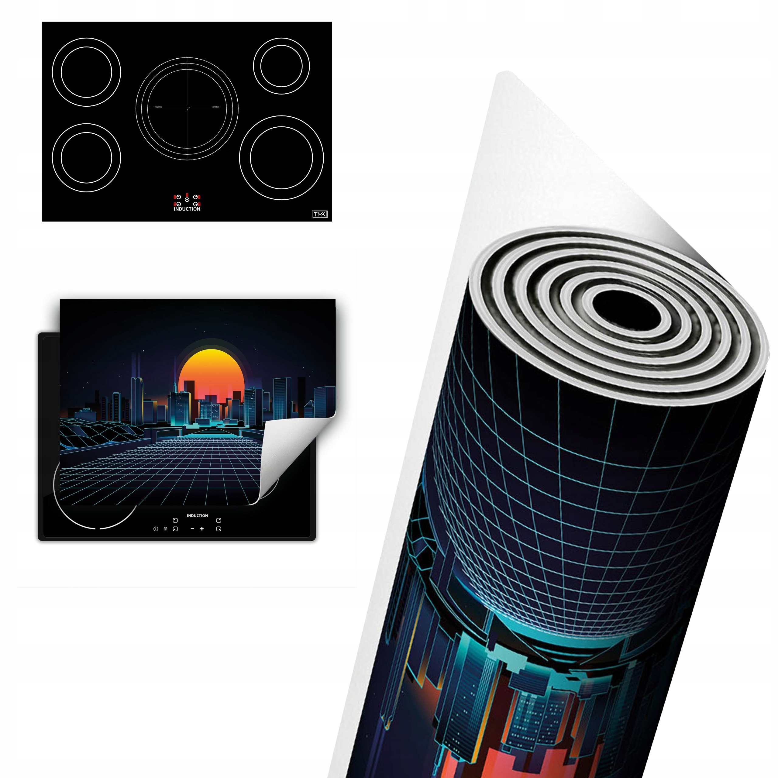 Vinylová Ochrana Na Indukci Pracovní Deska 80x52 slunné město