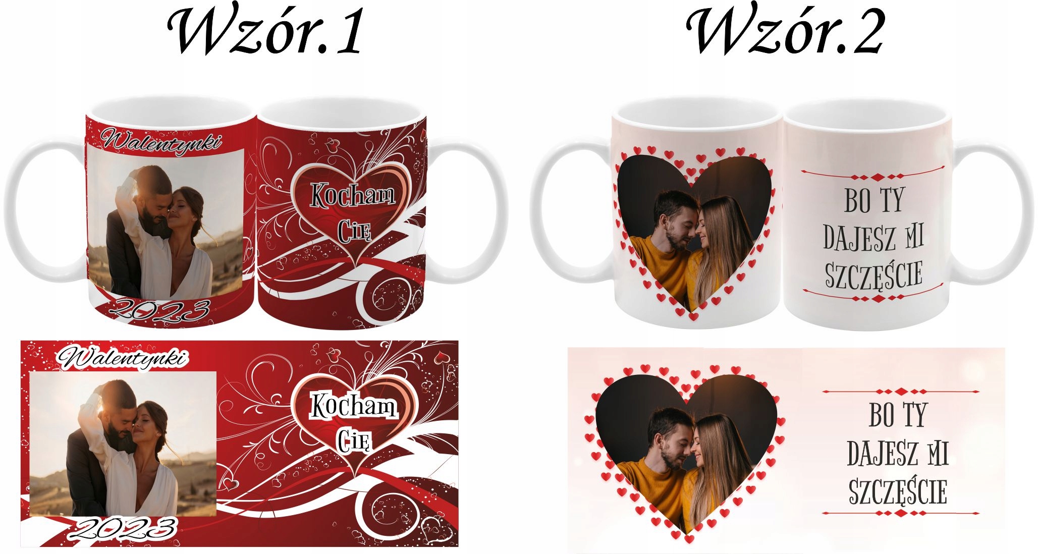 PREZENT NA WALENTYNKI FOTOKUBEK DLA NIEJ DLA NIEGO Pojemność 330 ml