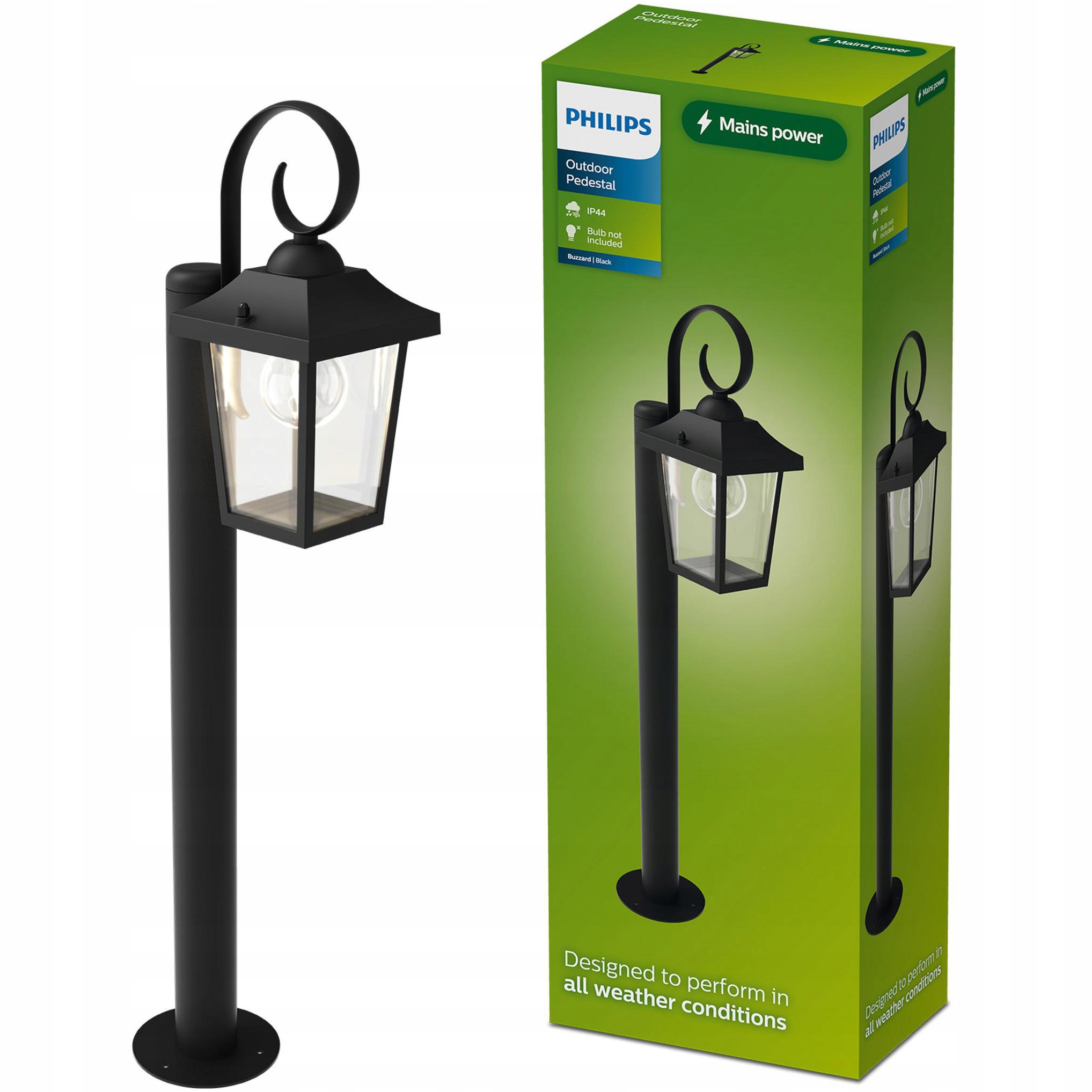 Vonkajšia záhradná Led lampa E27 Stĺpik 75 cm Lampa IP44 Buzzard Philips